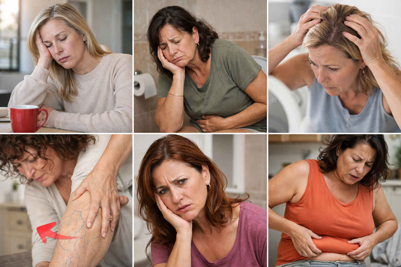 Mujer con malestar digestivo